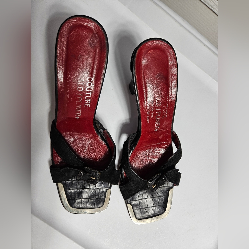 SaraLorenCouture Donald J Pliner Black Sandal Heels Size 6 1/2 M